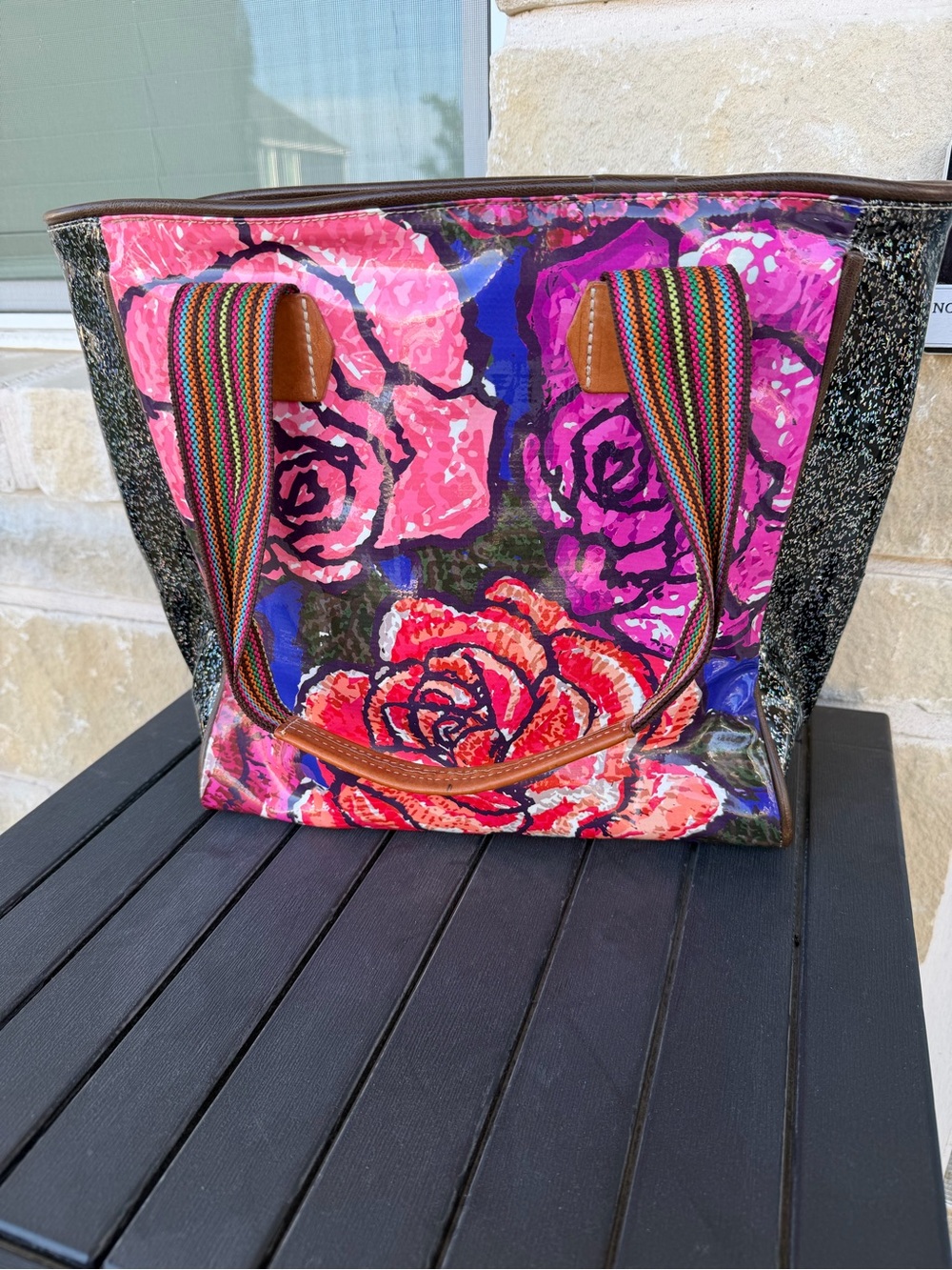 Consuela PARKER ROSIE ROYAL Classic Tote Donkey Chaquira Charm - Picture 2 of 14